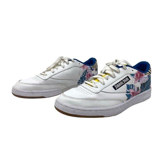 Reebok Jurassic Park x Club C 85 Dennis Nedry - White Multicolor Mens Size 10 main image 11